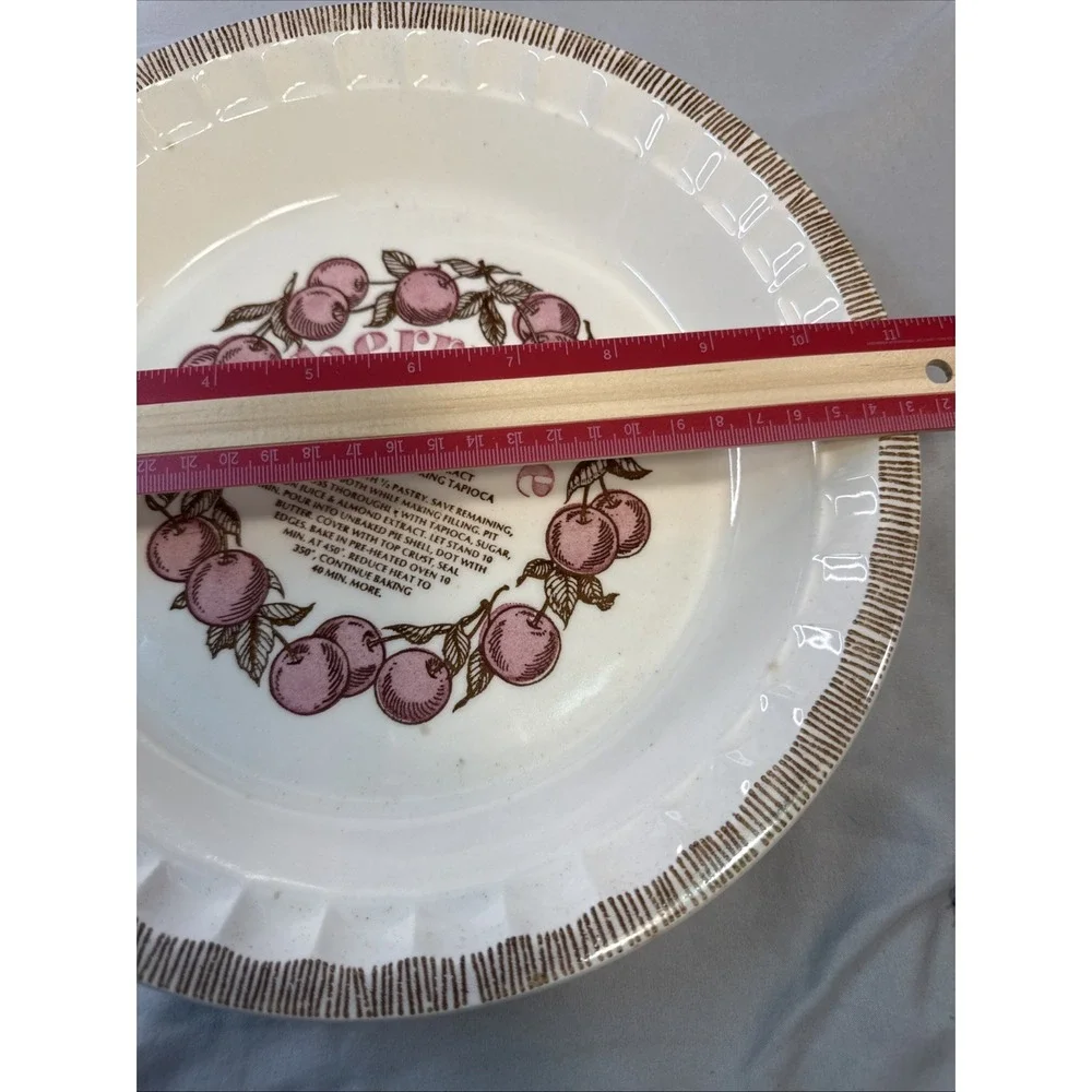 Vintage Royal China by Jeanette USA  Cherry Pie Recipe 11